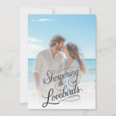 Douchen de Lovebirds Couples Douche Strandfoto Kaart (Voorkant)