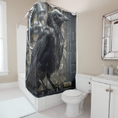 Douchen met een kraai douchegordijn (In situ)