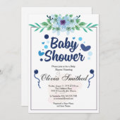 Douchen met liefde - Baby shower Uitnodiging (Voorkant / Achterkant)