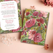 Douchen per Mail Waterverf Floral 50e Verjaardag Kaart