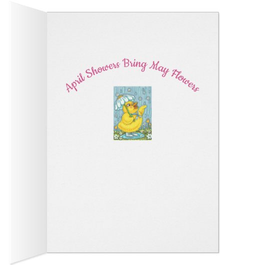 DOUCHES D'AVRIL, PRINTEMPS REMARQUE D'ACCUEIL CART (Intérieur (Droit))