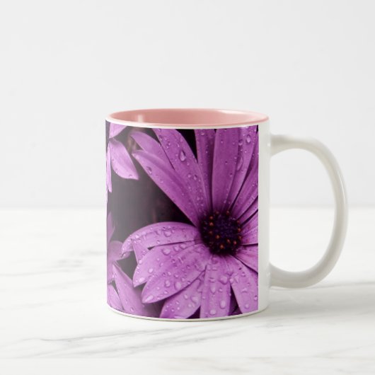 Douches de l'après-midi Fleurs roses Mug (Droit)