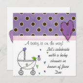 doucheuitnodiging kaart (Voorkant / Achterkant)