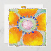 doucheuitnodiging " marigold " kaart (Voorkant / Achterkant)
