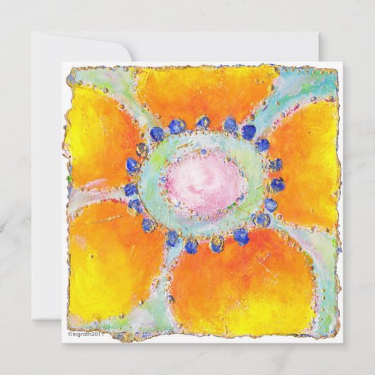 doucheuitnodiging " marigold " kaart (Voorkant)