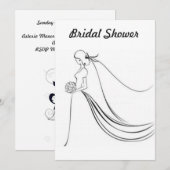 doucheuitnodiging voor brudal kaart (Voorkant / Achterkant)