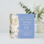 doucheuitnodigingen met witte rozenbloem kaart (Staand voorkant)