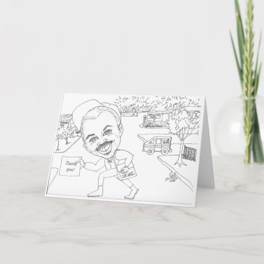 Doug de postbode zegt Dank je! Feestdagen Kaart (Voorkant)