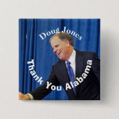 Doug Jones - Dank je Alabama Vierkante Button 5,1 Cm (Voorkant)