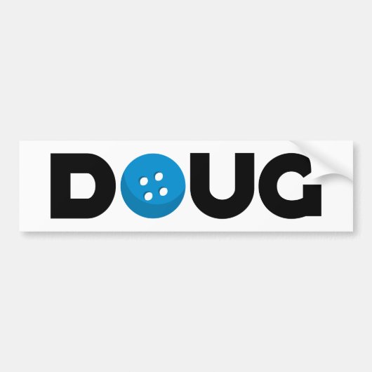Doug-knop bumper sticker (Voorkant)