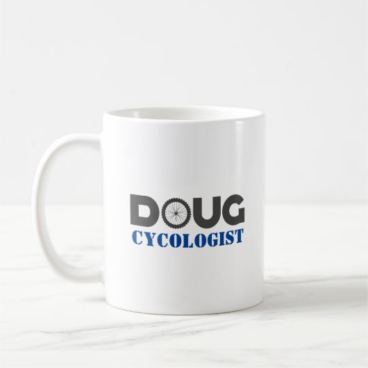 Doug Mountain Biker Coffee Mug (Gauche)