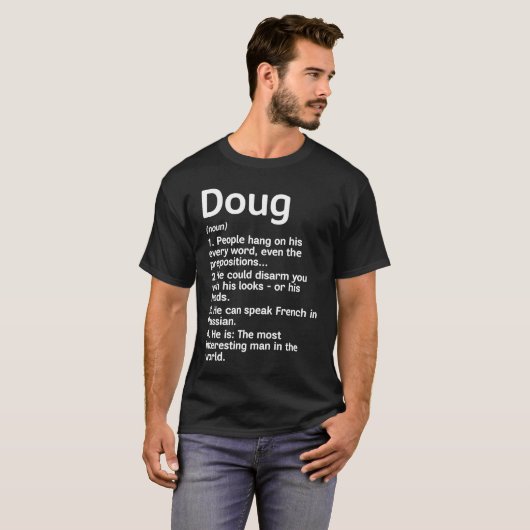 Doug Name Definition Betekenis interessant T-shirt (Voorkant volledig)