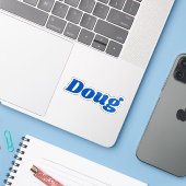 Doug Sticker (Laptop met iPhone)