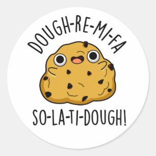 Dough-Re-Mi Grappige Muziek Dough Pun Ronde Sticker