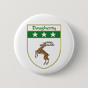 Dougherty Coat of Arms/Family Crest Ronde Button 5,7 Cm