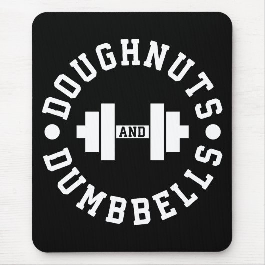 Doughnoten en paraplu's - Carbs - Funny Workout Muismat (Voorkant)