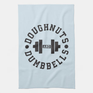 Doughnoten en paraplu's - Carbs - Funny Workout Theedoek