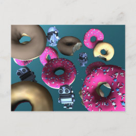 Doughnoten en Speelgoed Robot 03 Briefkaart