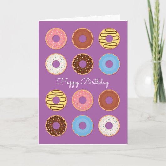 Doughnut Birthday Kaart (Voorkant)