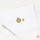 Doughnut en baby ronde sticker (Envelop)