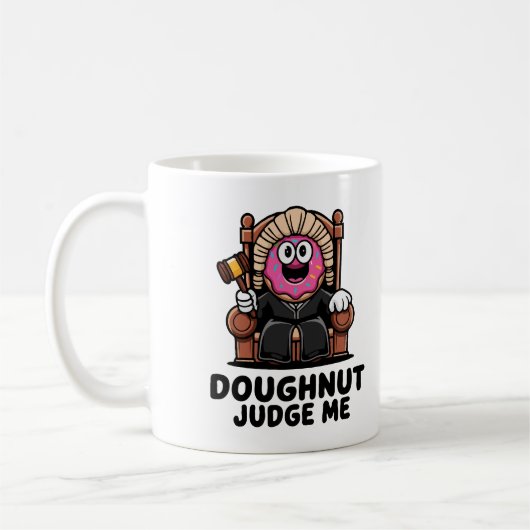 Doughnut Juge Me Cute Café Mug pour Amateur de caf (Gauche)