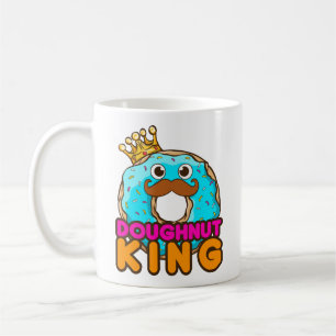 Doughnut King Donut Lover Mannen Boys Koffiemok