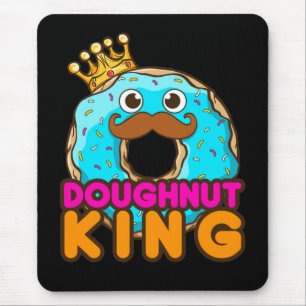 Doughnut King Donut Lover Mannen Muismat