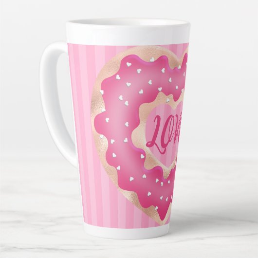 Doughnut Lover Rose Latte Mug (Angle gauche)