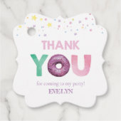 Doughnut Party Gepersonaliseerd Dank u Bedankjes Labels (Voorkant)