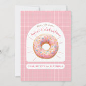Doughnut rose Sweet Shop Anniversaire Invitation (Dos)