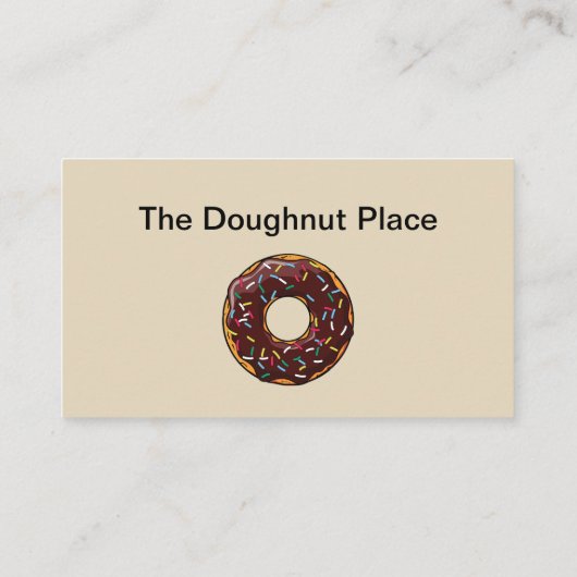Doughnut Shop Design Visitekaartje (Achterkant)