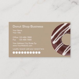 Doughnut Shop Visitekaartjes Klantenkaartje
