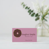 Doughnut Sprinkles Sweet Pink Chocolate Frosted Visitekaartje (Staand voorkant)