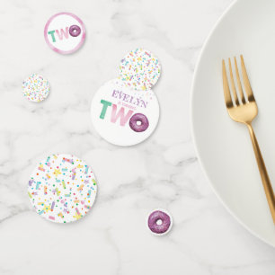 Doughnut verjaardag gepersonaliseerd confetti