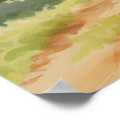 Doughnut Village teken rustiek Poster (Hoek)