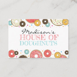 Doughnuts Colorful Pattern Visitekaartje