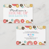 Doughnuts Colorful Pattern Visitekaartje (Voorkant / Achterkant)