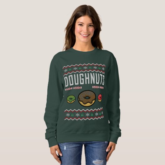 Doughnuts Ugly KerstSweater Trui (Voorkant volledig)