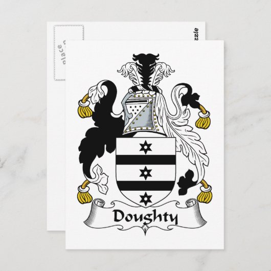 Doughty Family Crest Briefkaart (Voorkant / Achterkant)