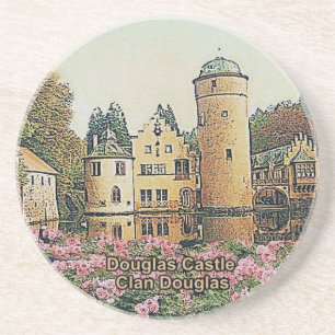 Douglas Castle - Seat of Clan Douglas Zandsteen Onderzetter