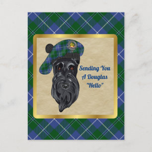 Douglas Clan Badge & Carte Postale Tartan