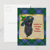 Douglas Clan Badge & Tartan Christmas Carte postal (Devant / Derrière)