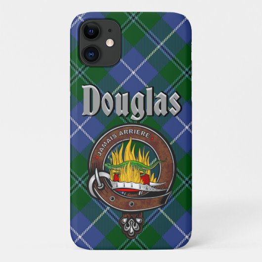 Douglas Clan Badge & Tartan Telefoon Case (Achterkant)