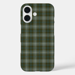 Douglas Clan Moss Green Weathered Tartan iPhone 16 Hoesje