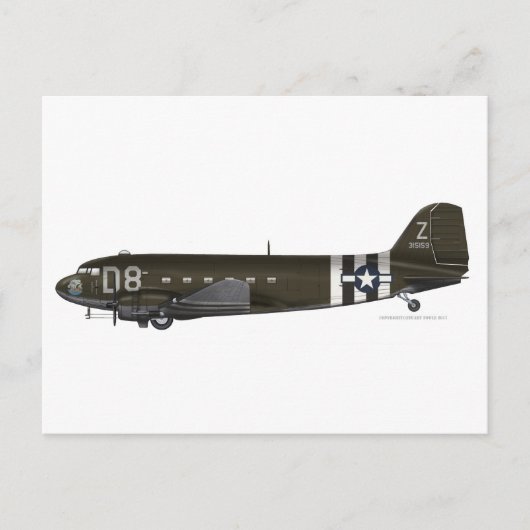 Douglas Dakota C-47 Argonia Briefkaart (Voorkant)