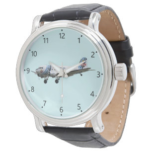 Douglas Dakota DC3 G-AMSV genummerde wijzerplaat Horloge