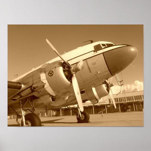 Douglas DC-3 / C-47 Closeup Poster (Voorkant)