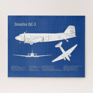 Douglas DC-3 - Vliegtuig Blauwdruk Tekenplan ABD Legpuzzel