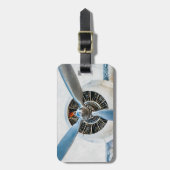 Douglas DC-3 Vliegtuig. propeller Bagagelabel (Voorkant verticaal)