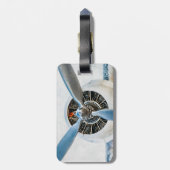 Douglas DC-3 Vliegtuig. propeller Bagagelabel (Achterkant verticaal)